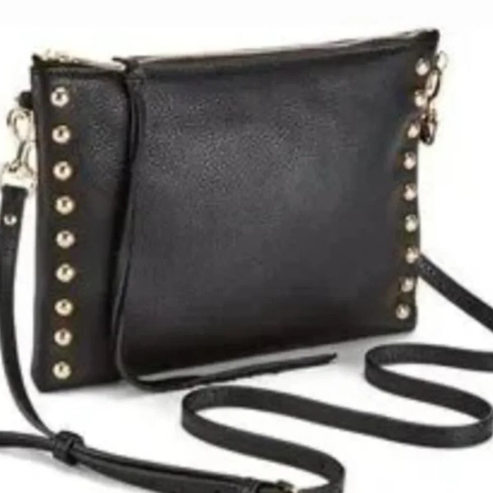 Rebecca Minkoff Jon Studs Black Leather Crossbody Bag